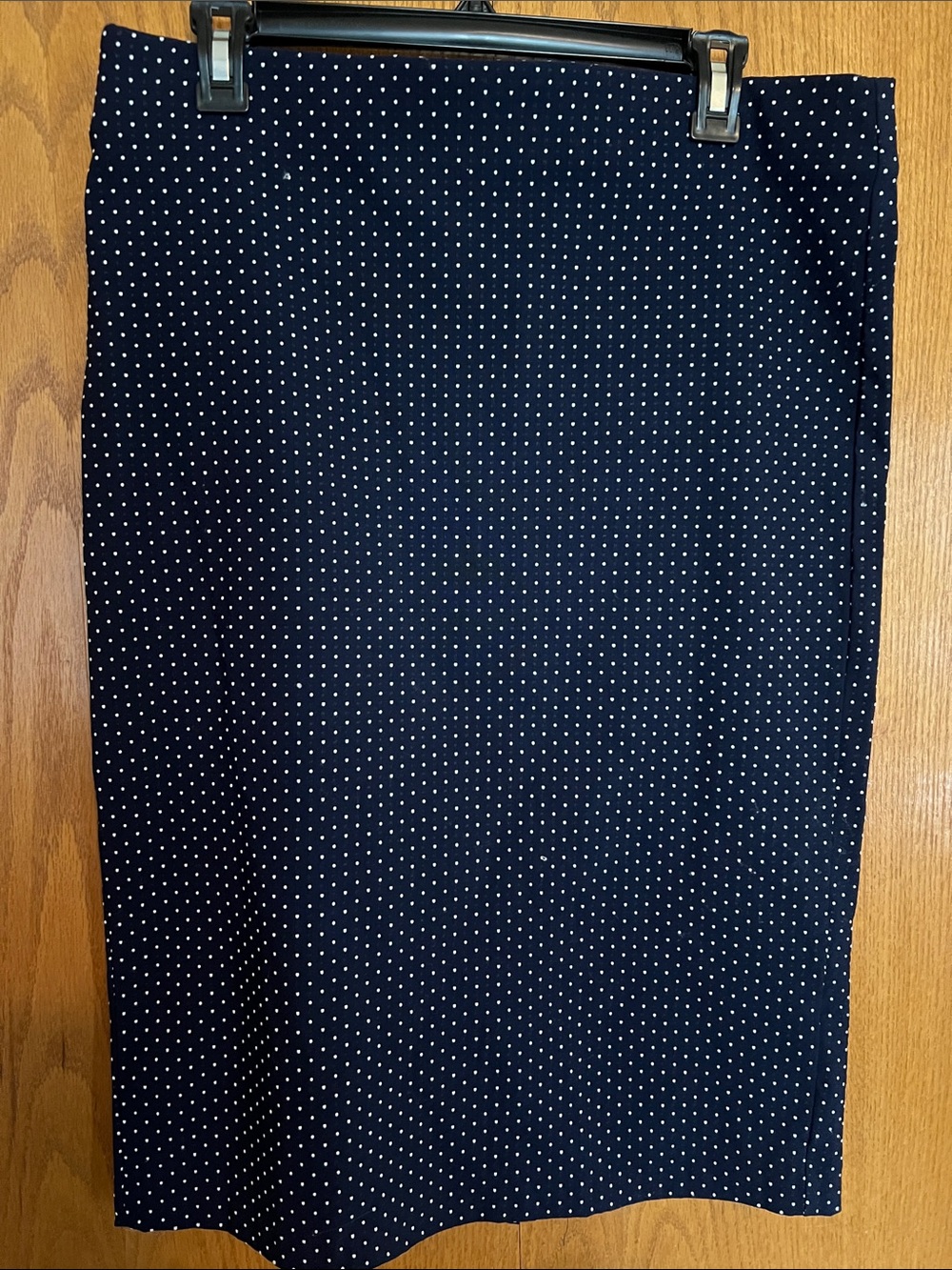 Beige by eci Navy Polka Dot Pencil Skirt